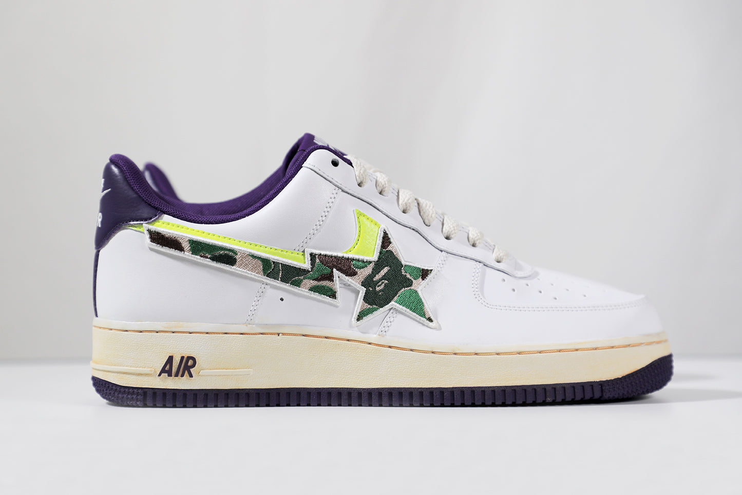 Custom AF1 Bape Shadow Swoosh