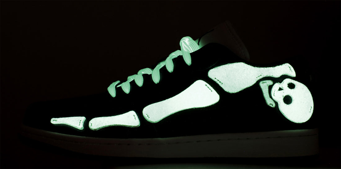 Custom Air Jordan 1 Low "Skeleton" Glow